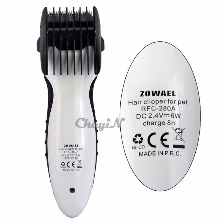 8 ZOWAEL RFC280A Professional Pet Hair Trimmer Rechargable Comb Brush