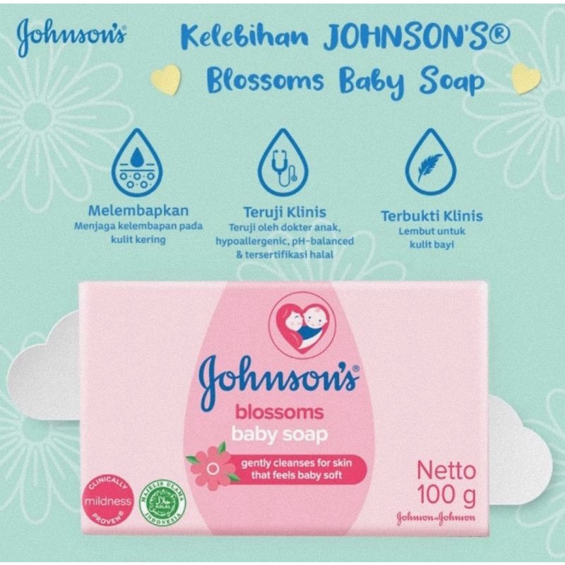 Johnson's Soap Sabun Batang 100 gr - Sabun Mandi Bayi &amp; Anak