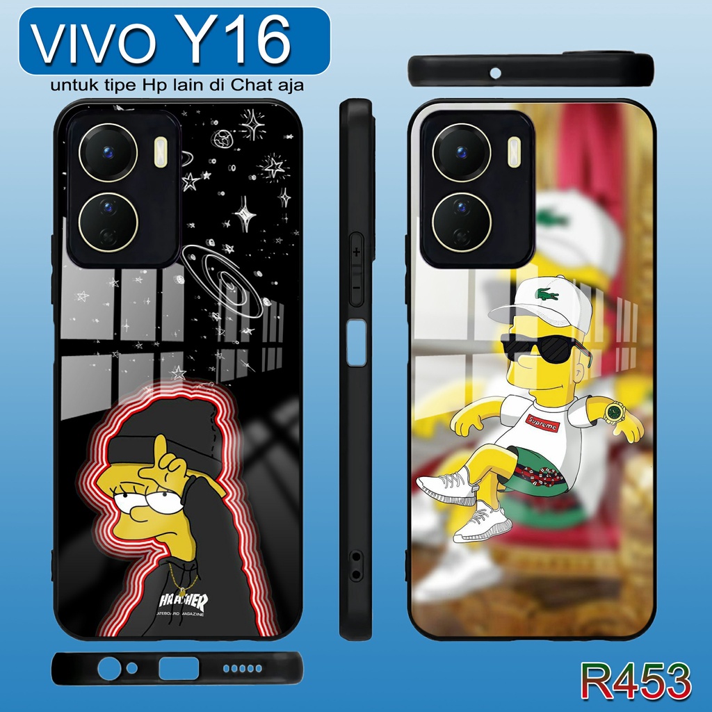 R453 Case Kilau Vivo Y16 Softcase Vivo Y16 Case Kaca Acrylic Vivo Y16 Kesing Hp Vivo Y16 Pelindung H