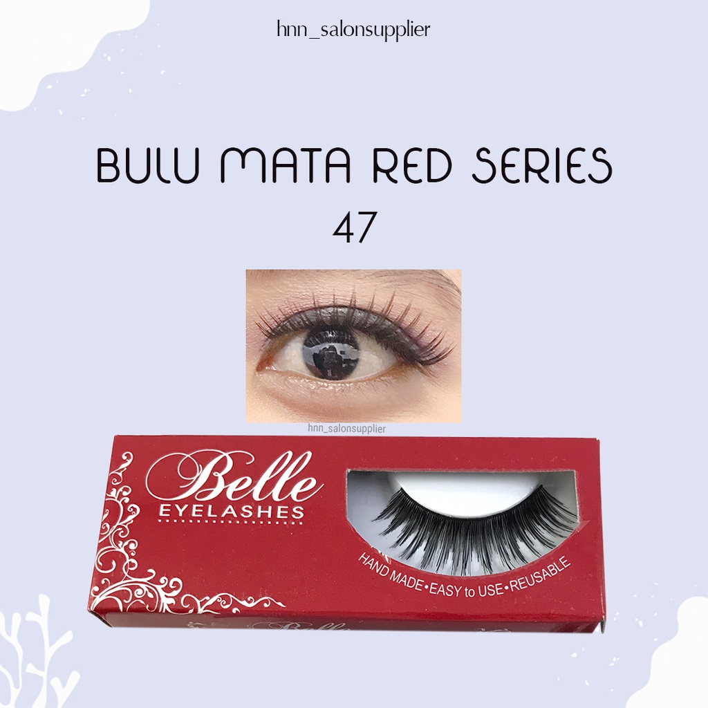 47 Bulu Mata Palsu Handmade Fake Eyelash Eye Lashes Lash Artifivial Belle Eyelashes