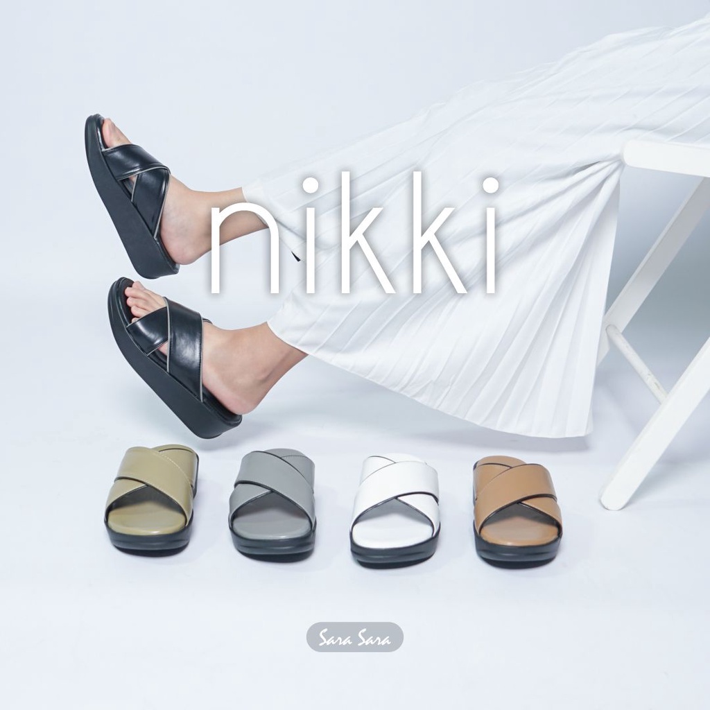 Sara Sara NIKKI Sandal Selop Wanita Simpel Nyaman