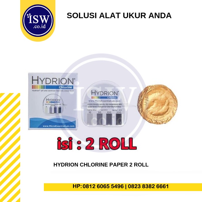 Hydrion Chlorine Paper Test / Klorin Test Paper CM-240 Refill