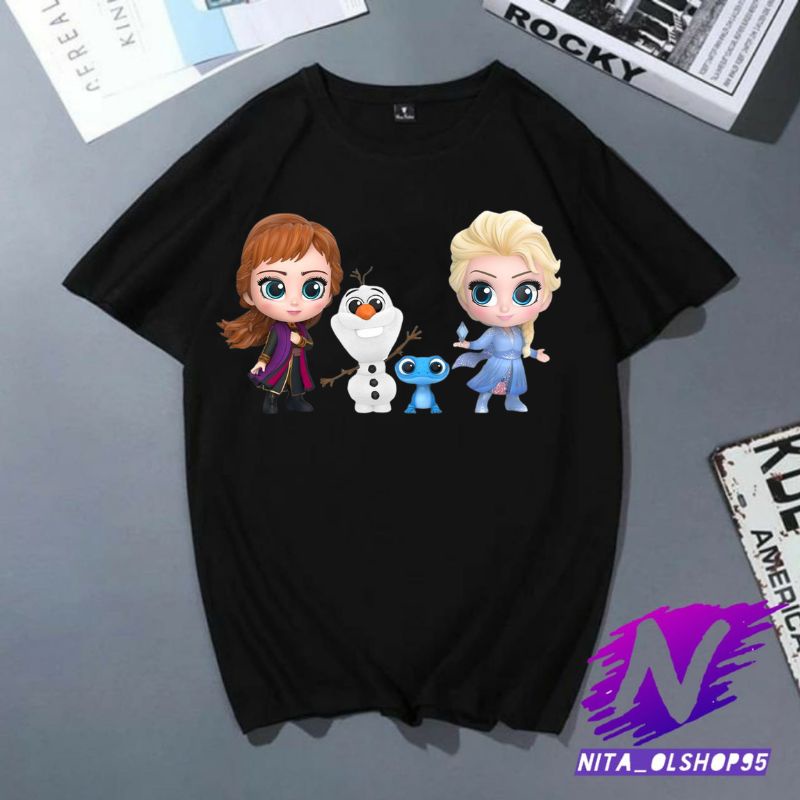 frozen elsa dan ana baju anak elsa ana kaos elsa ana dan boneka salju
