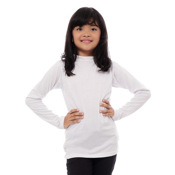 Manset Anak Perempuan / Baju Dalaman anak Usia 4-15 Tahun Manset Lengan Panjang Polos