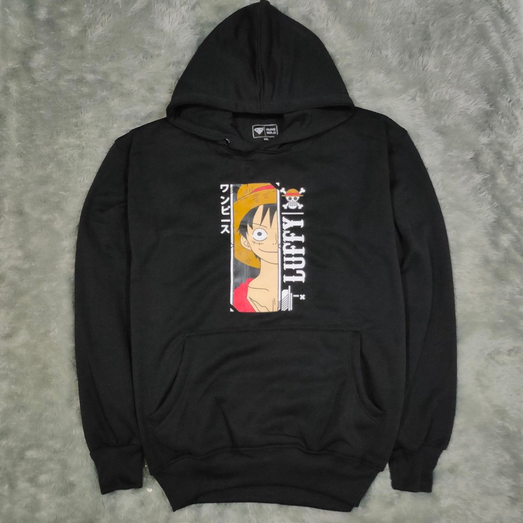 sasuke_id&gt; hoodie anime one piece luffy smile ready M L XL XXL bigsize Terbaru 2022 Termurah