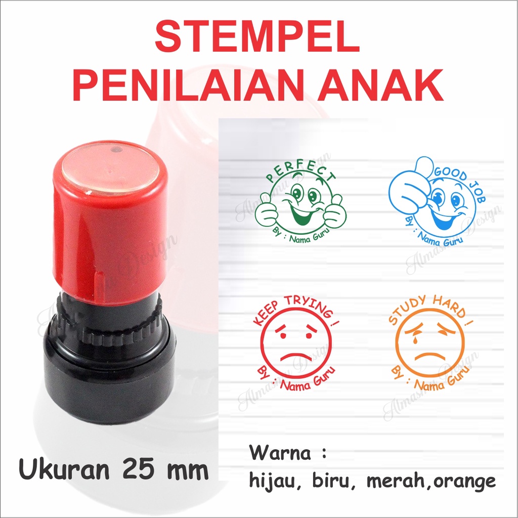 

Stempel Penilaian Anak Berkarakter Emoticon