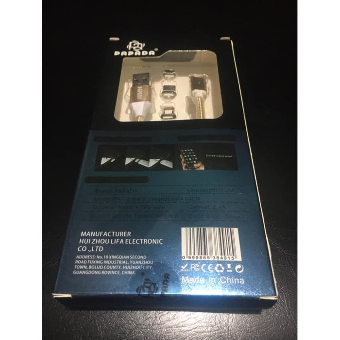 Kabel data papada 3 in 1 Kabel data 3 in 1 Kabel charger Papada PA-15 Kabel data magnetic 3in1