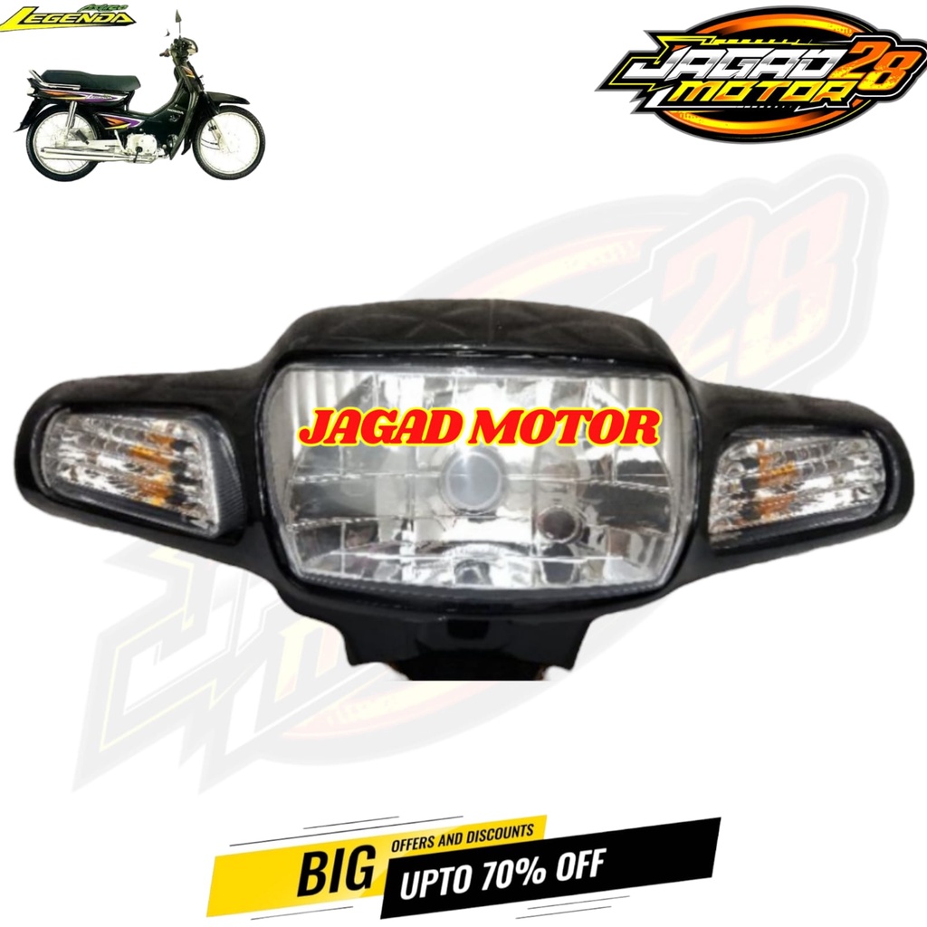 Batok Depan Honda Astrea Legenda 2 Set Reflektor dan Lampu Sein / Batok Kepala Depan Honda Astrea Legenda 2 Set Lampu / Batok Lampu Depan Honda Astrea Legenda Set Lampu Depan Dan Sein / Batok Kepala Depan Honda Astrea Legenda 2 Plus Lampu Depan Dan Sein