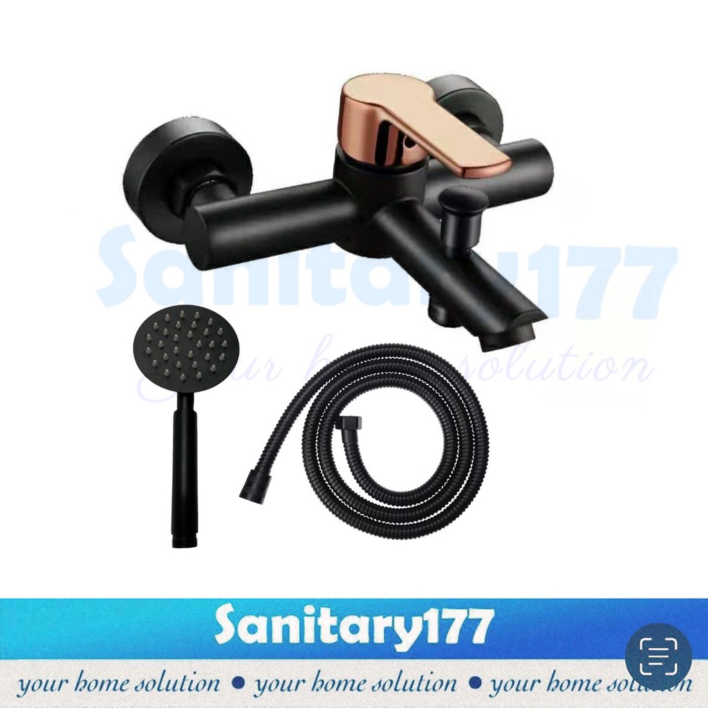 Kran Panas dingin Bathtub roseGold Black giovanni 4BG-keran mixer kombinasi antik elite stainless ROSE GOLD HITAM kran bakip kamar mandi bathroom faucet