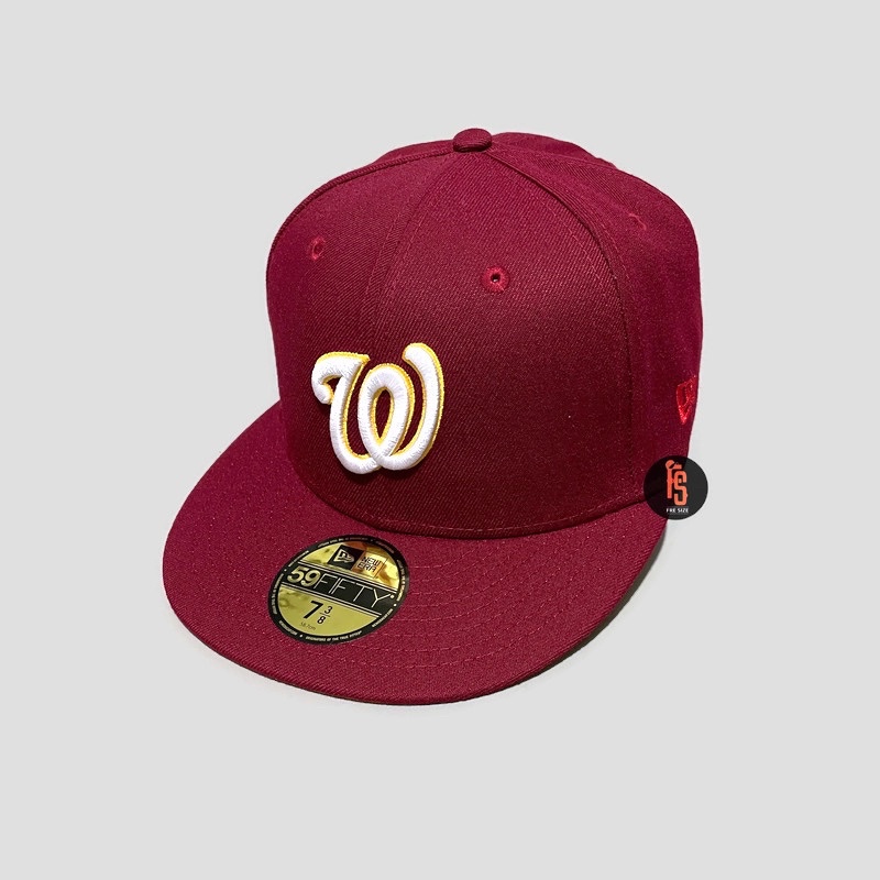 TOPI NEW ERA ORIGINAL 5950 ASG 2018 WASHINGTON NATIONALS CARDINAL UV YELLOW