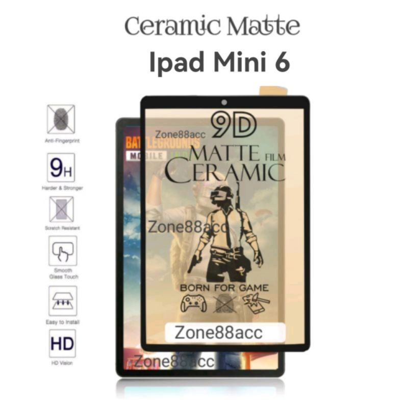 Tempered Ceramic Matte Ipad Mini 6 Anti Minyak Pelindung Layar tablet tab anti fingerprint