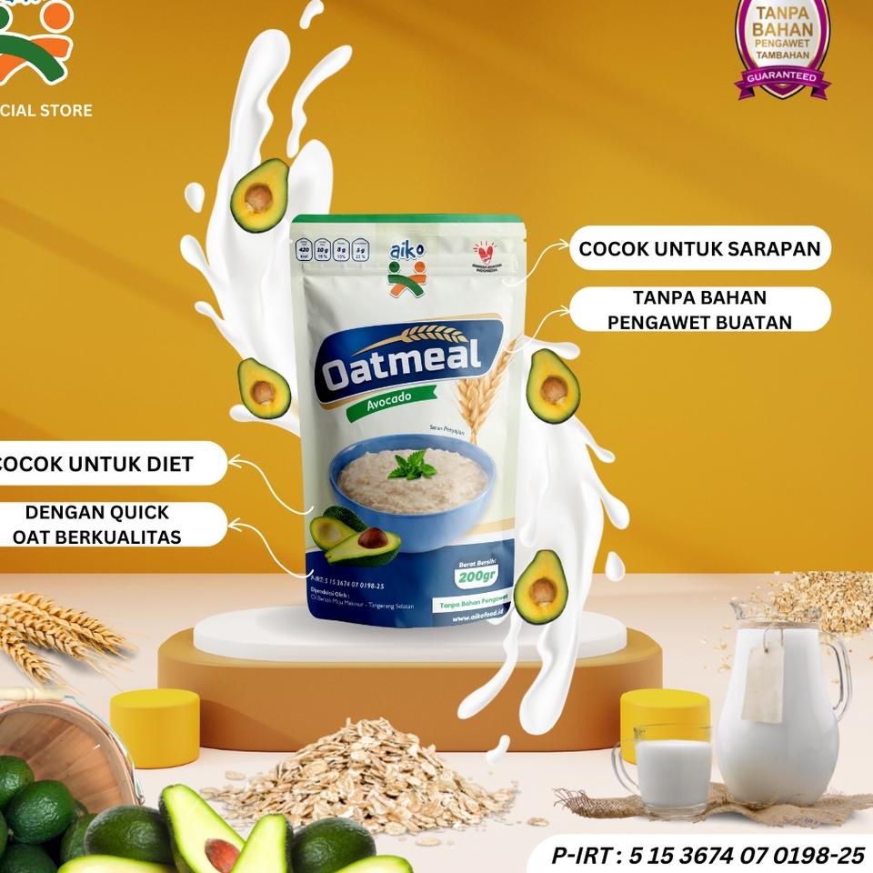 

Mega Max--AIKO Oatmeal Buah Sereal Oats - 200gr