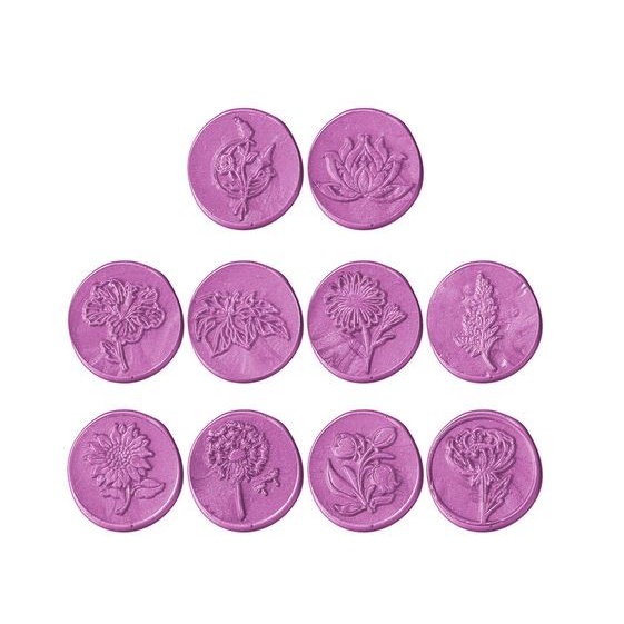 

Cuci Gudang Sealing Wax Stamp With Wood Handle - Antique Flower Vintage Series Limited