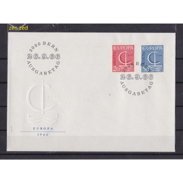 

A070 Perangko FDC SHP Swiss 1966 Europa Stamps 1 Pcs