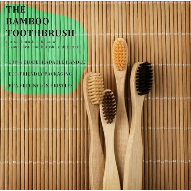 sikat gigi bambu sikat gigi kayu sikat gigi natural bamboo toothbrush