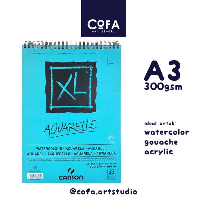 

Mudah Canson Xl - Aquarelle - 300Gsm - A3 Terlaris