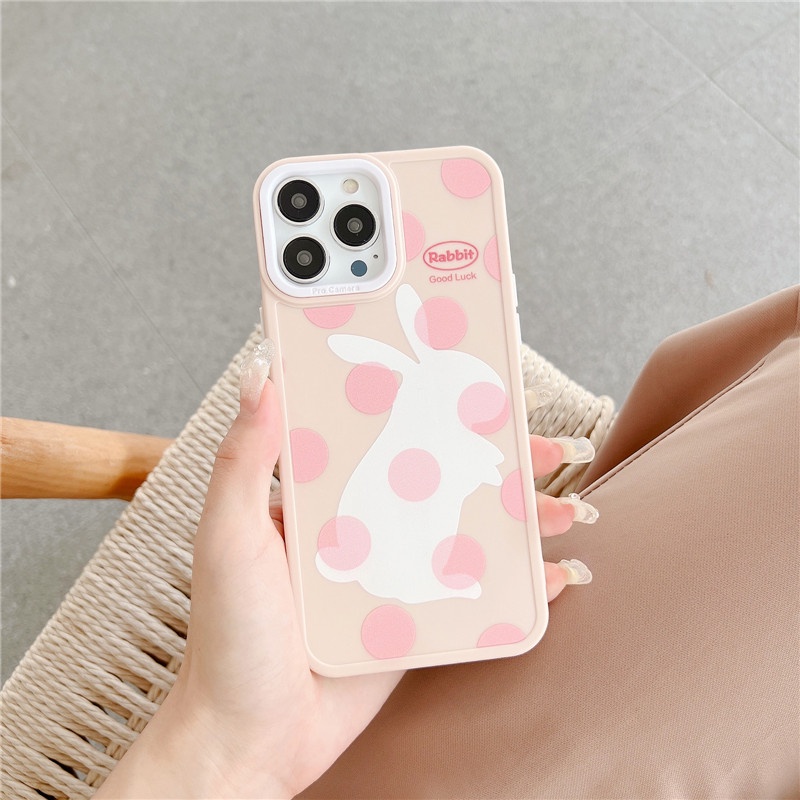 Soft Case Silikon Motif Kelinci Untuk IPhone 14 13 12 11 Pro Max X XR