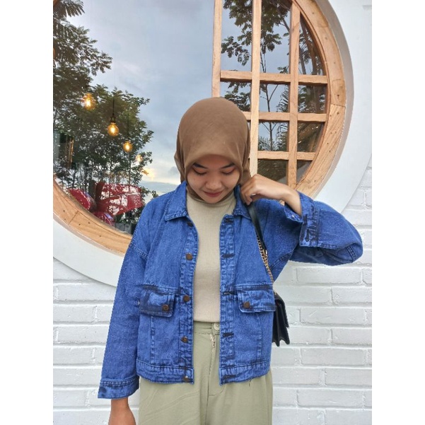 Jaket Jeans Vintage Oversize /Jaket Jeans Wanita Terbaru, Jaket Wanita jins