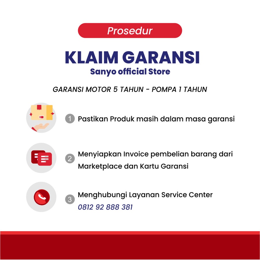 SANYO PB-H135C / PBH135C Mesin Pompa Pendorong Air Otomatis - Booster Pump