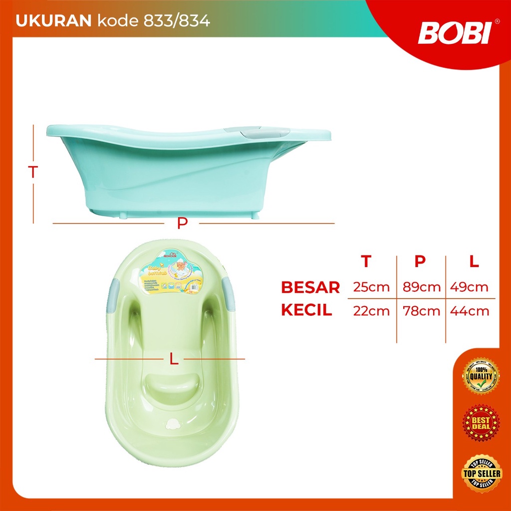 Baby Bathtub / Bak Mandi Bayi Premium Warna Pastel / Bak Mandi Bayi BOBI Simple dan Praktis