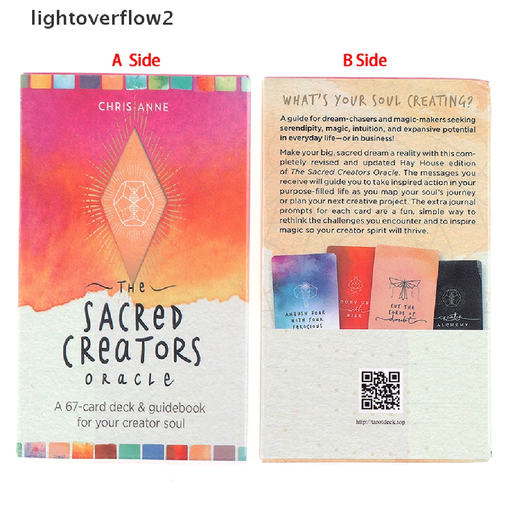 (lightoverflow2) Mainan Kartu Tarot The Sacred Oracle Untuk Pesta
