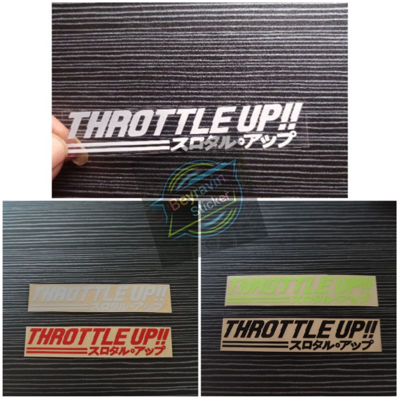 STICKER THROTTLE UP CUTTING