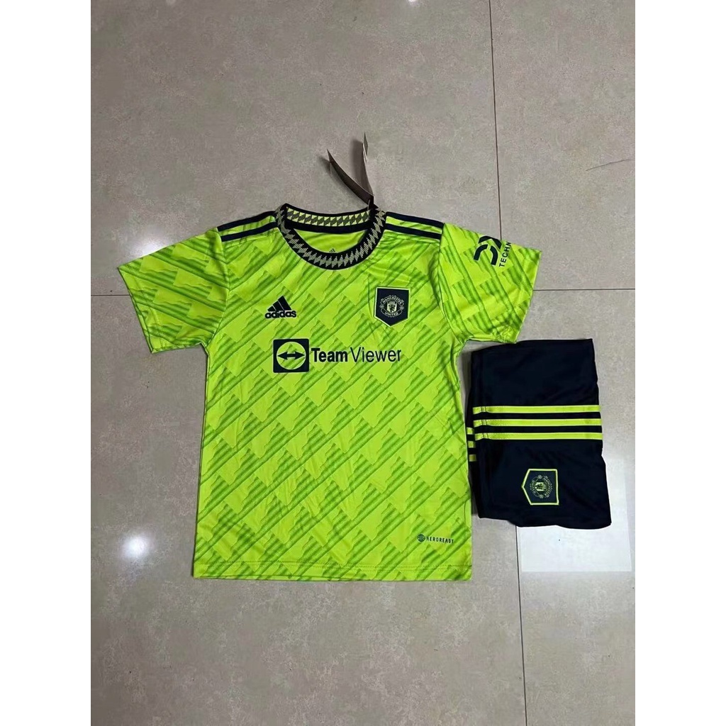 Baju Bola Anak MU 3rd New 2022 2023 Grade Ori Import Setelan Jersey Anak Kids Fullset Satu Set Usia 