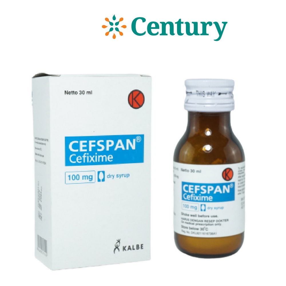CEFSPAN 100 MG DRY SYRUP 30 ML/CEFIXIME/ANTIBIOTIK/INFEKSI/FARINGITIS