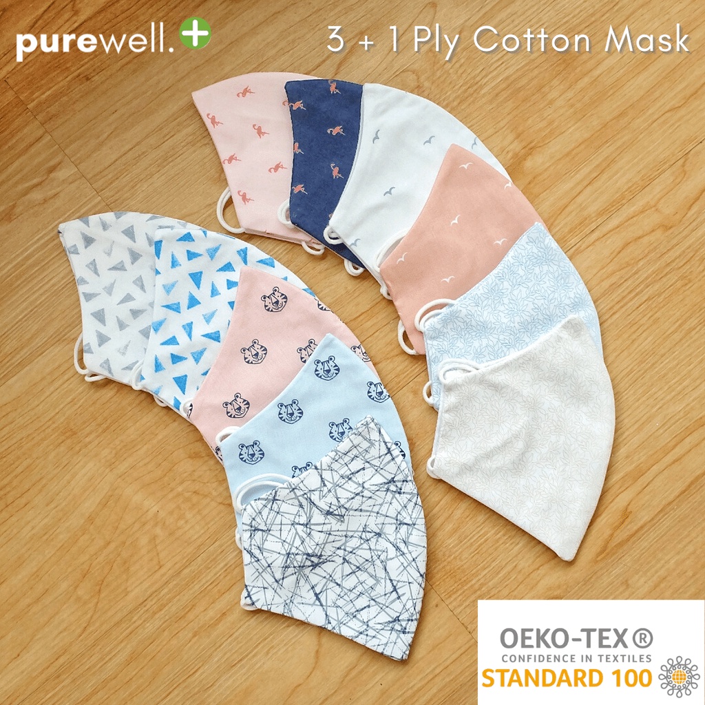 MASKER KAIN PREMIUM 3 LAPIS PLY DEWASA POLOS EARLOOP