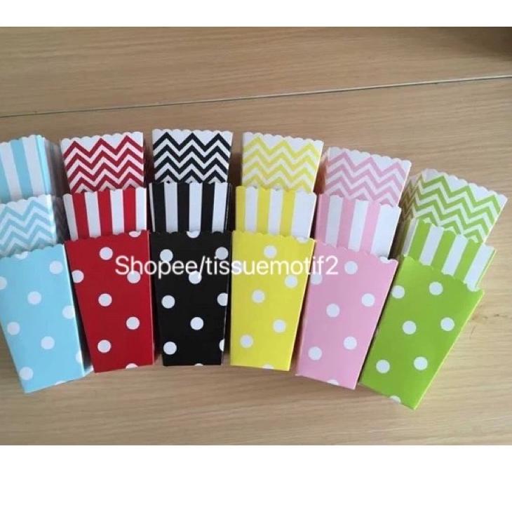 

Spesial Promo tempat Dus popcorn/12pcs/paper box/per warna/pesta