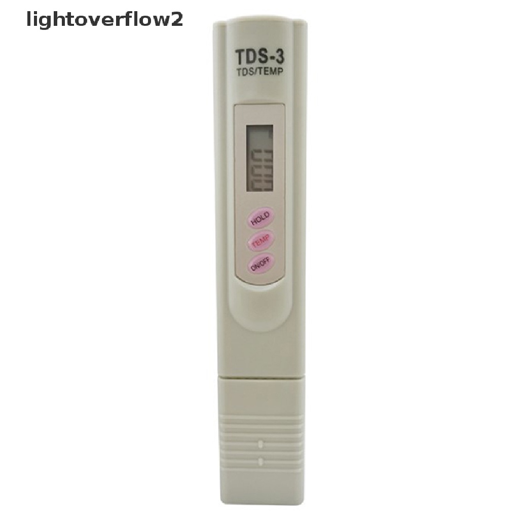 (lightoverflow2) Tds Meter Digital 2in1 0-9990 ppm Untuk Tes Kualitas Air Minum