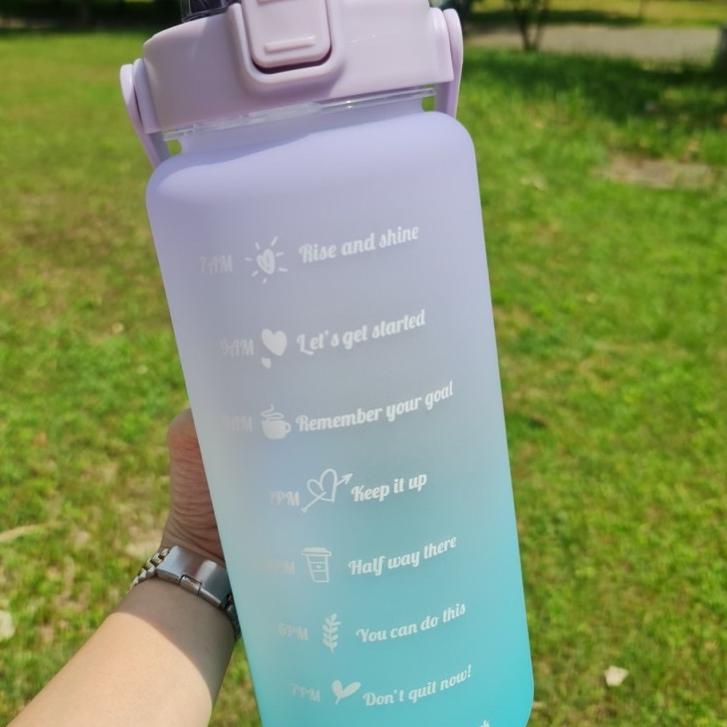 Sale (HARGA GROSIR) Botol Time Rainbow | Botol Minum Viral 2 liter | Botol Minum kekinian Viral