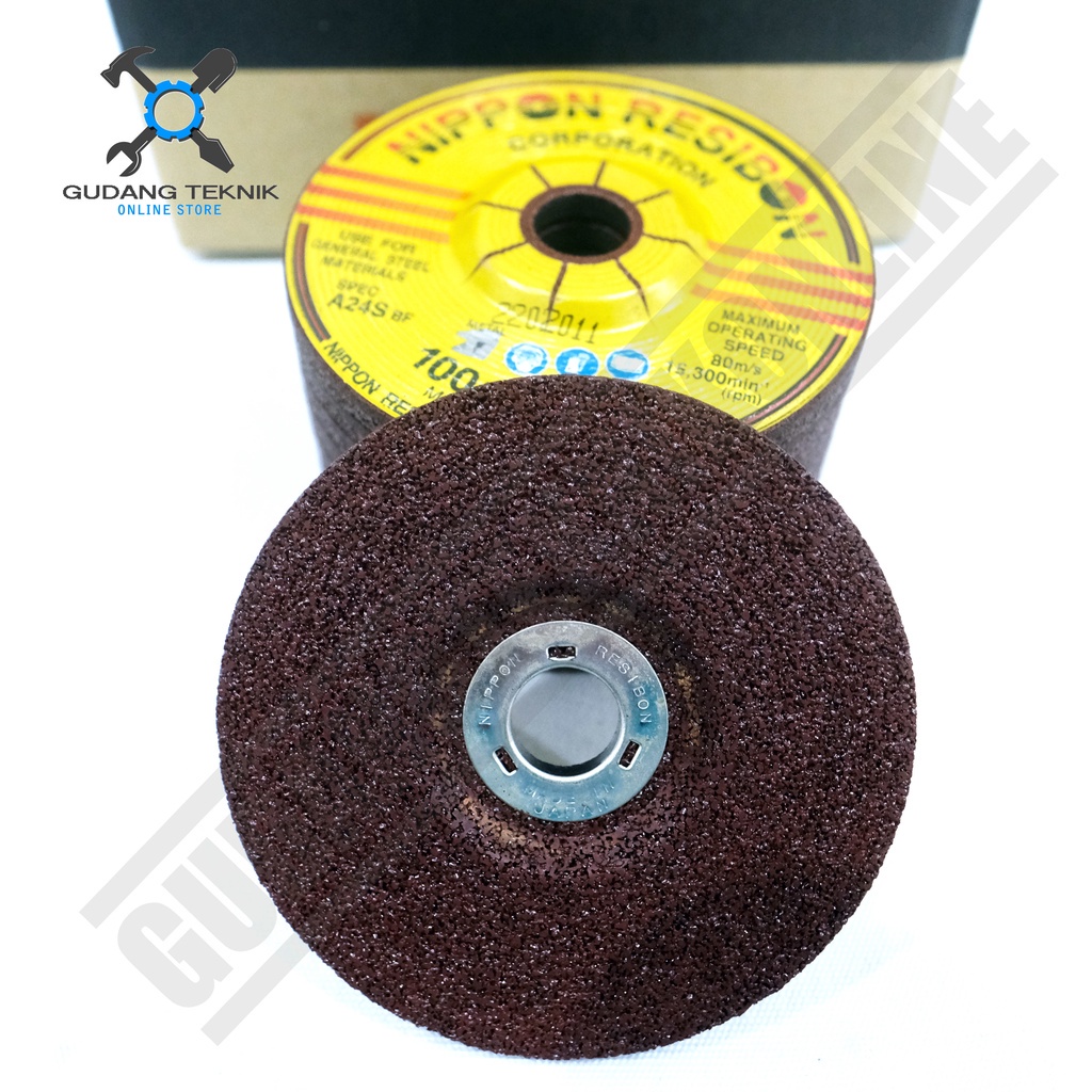 Batu Gerinda Grenda Poles Slep 4&quot; NIPPON RESIBON / Mata Batu Gerinda Asah 4Inch 4&quot;x6mm NIPPON RESIBON