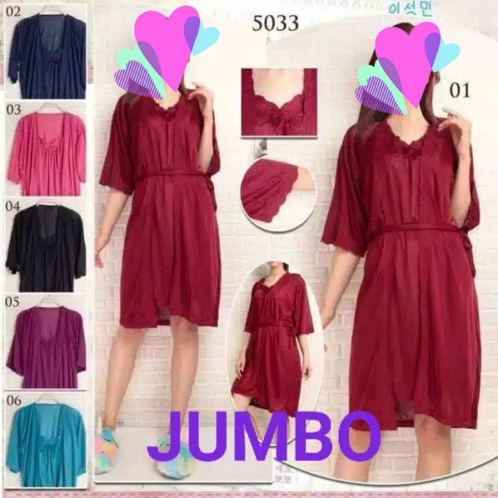Kimono Set Baju Tidur Jumbo Soft Sexy Promo