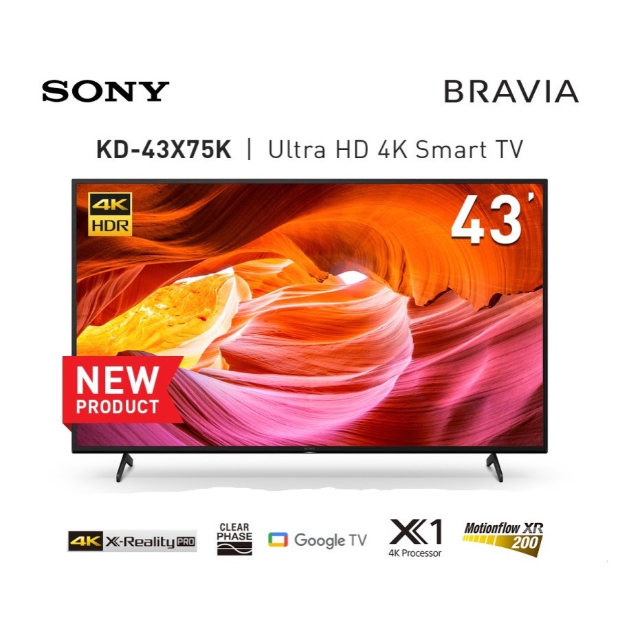 LED TV Sony Bravia KD 43X75K 4K HDR Google Smart TV 43 Inch