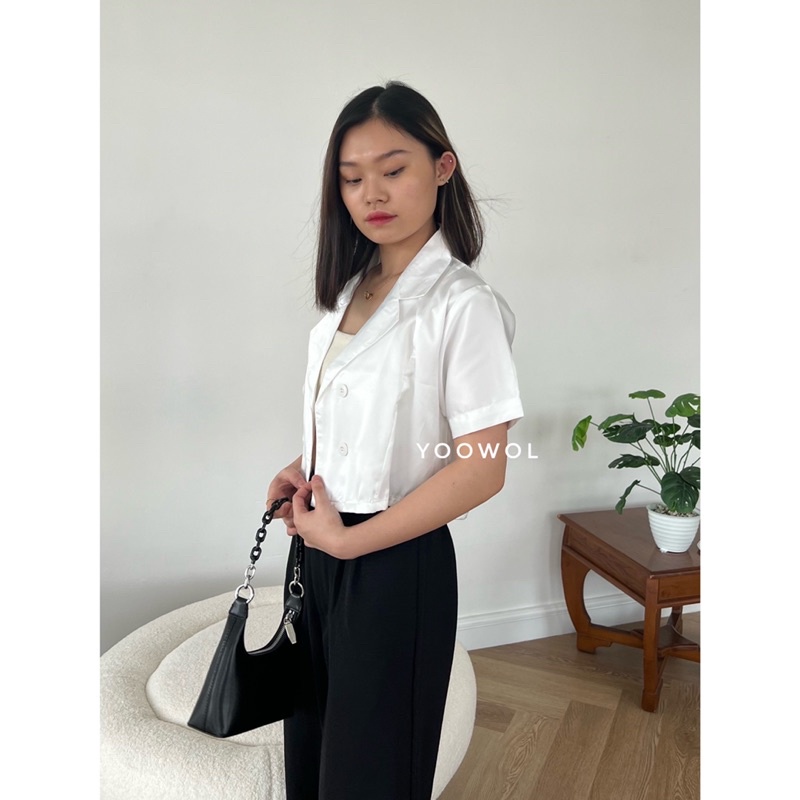 Whitney Outer/ Outer Satin Crop
