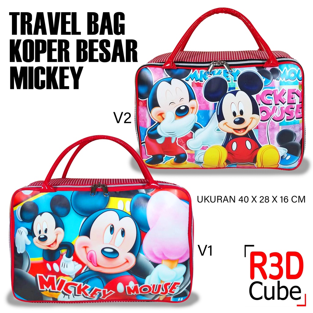 Tas Mudik - Travel Bag Karakter Mickey Mouse - Koper Besar - Koper Pakaian - Tas Jingjing - Tas Duff