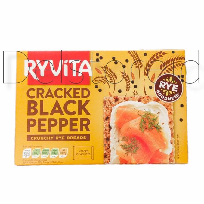 

Ryvita Cracked Black Pepper Crunchy Rye Breads 200 Gr Terlaris