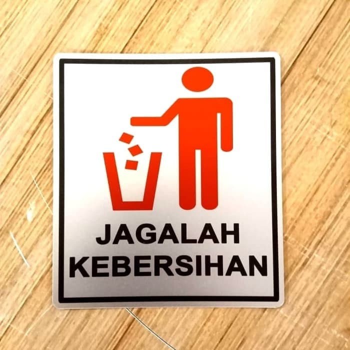 

SIGN LABEL K3 RAMBU SAFETY JAGALAH KEBERSIHAN UK 9X8CM