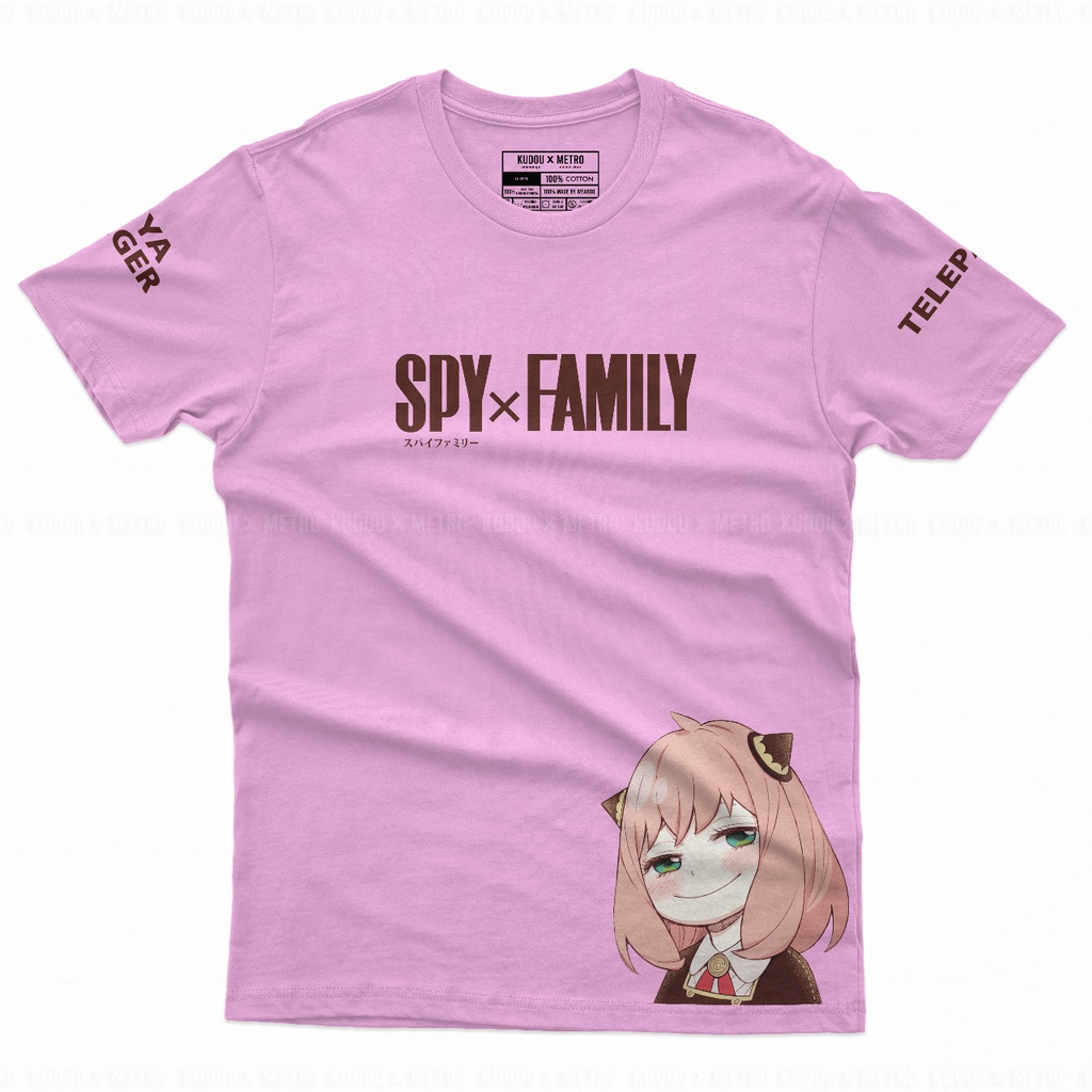 Tshirt Anya Cute Big Pink Anime Manga Spy x Family Kaos Anya Forger Kawaii Mata Mata Wibu Otaku Unisex