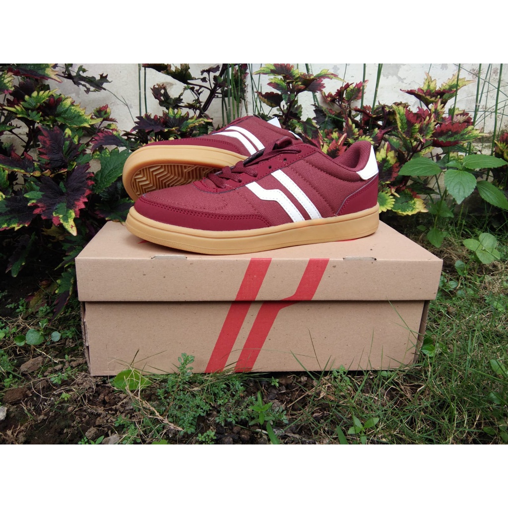 Sepatu Casual Piero Derby CVS Maroon Gum