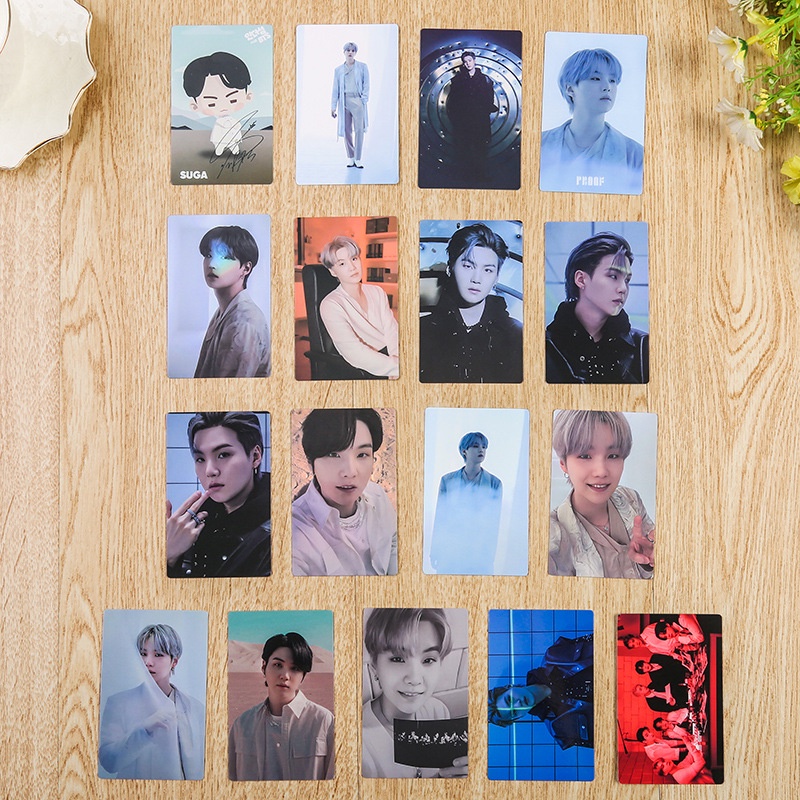 17 Pcs / Set Kartu Foto KPOP BTS JUNGKOOK JIMIN JIN RM SUGA J-HOPE Untuk Koleksi