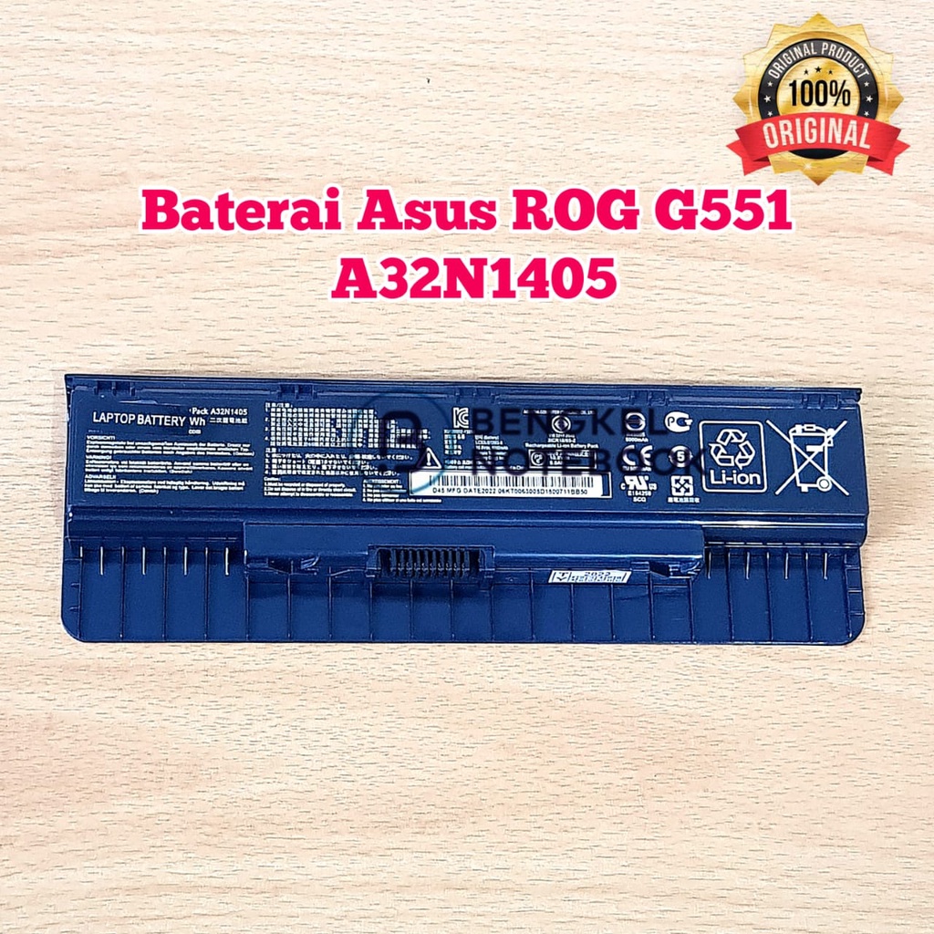 BATERAI ASUS N55 N55I N551 N551J N751 N751JK A32N1405 ASUS ROG G551 G551J G551JK G551JM G551JK G58JM G771JW