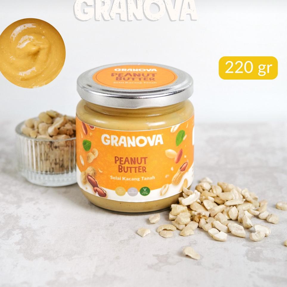 

arti7I2u--Selai Kacang Tanah / Peanut Butter by Granova 220g (Natural, Sugar-free, Vegan, Keto, Low-carb diet)