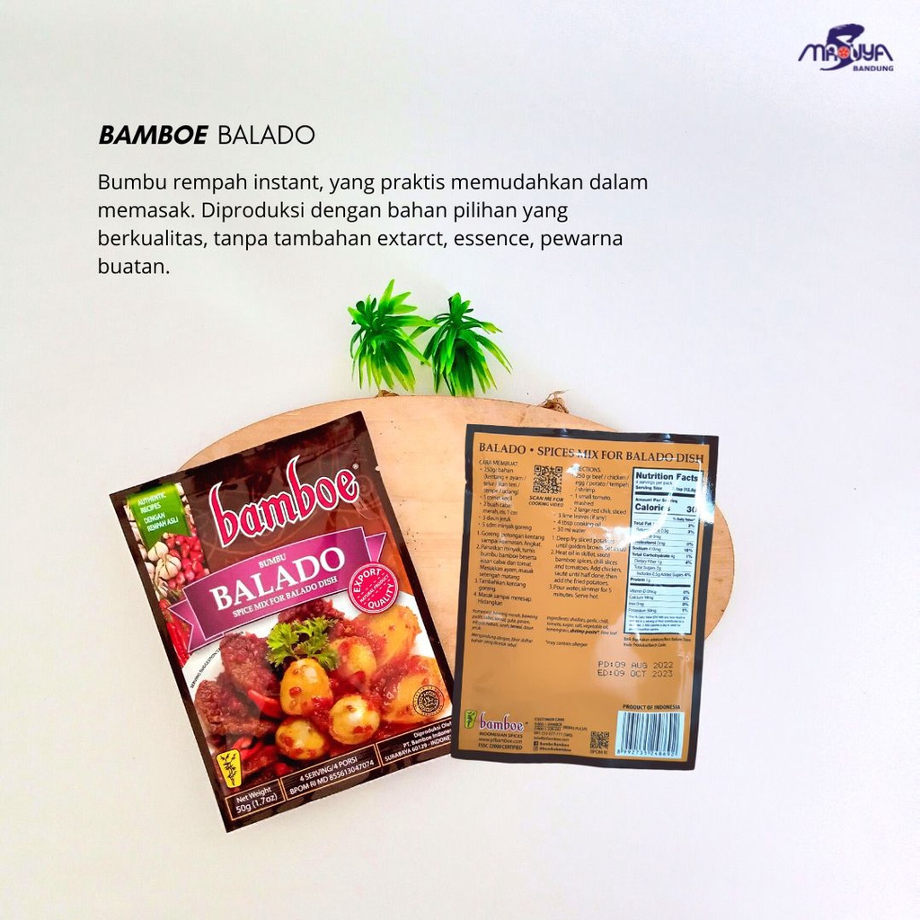 

Bamboe Bumbu Masak Instant Balado 50gr