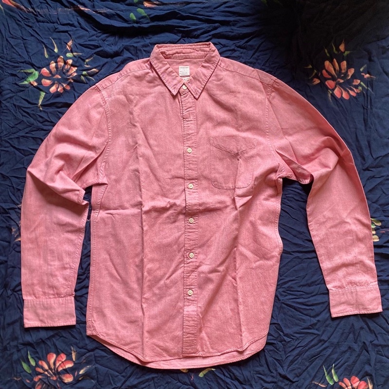 GIORDANO OXFORD SHIRT SLIM FIT SIZE M (Preloved)