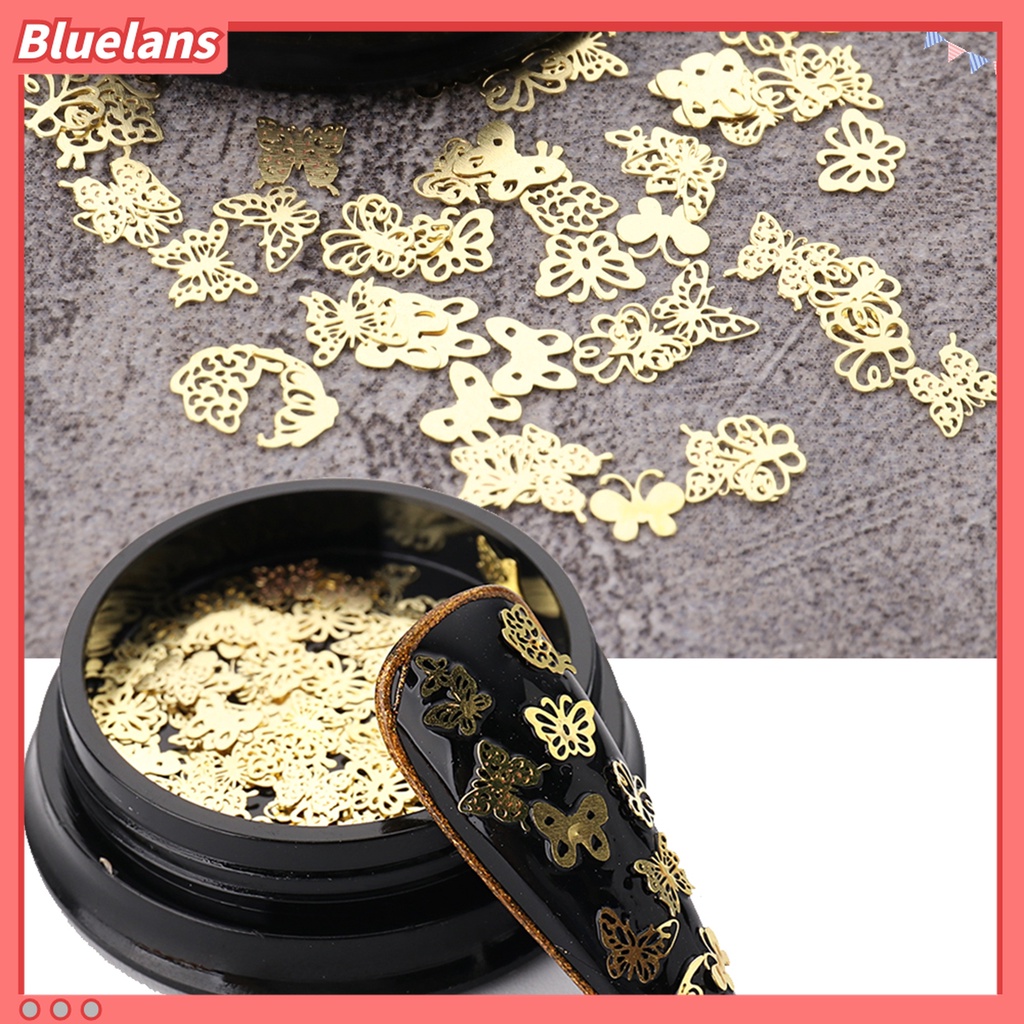 (In Stock) Kacamata Hitam Lensa Warna Warni ♡Payet Logam Bentuk Hati Daun Mahkota Pita Untuk Aksesoris Perhiasan Nail Art