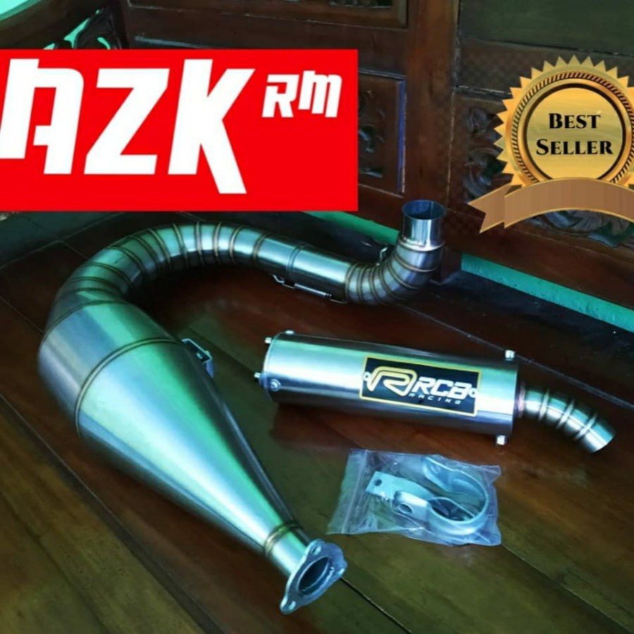 knalpot racing RCB Vespa PX PS Excel stainless