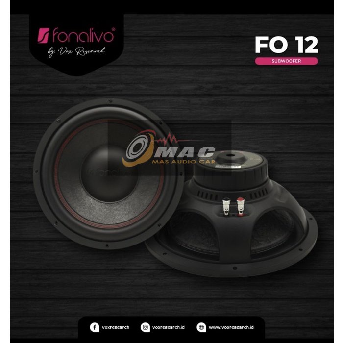 Subwoofer 12 Inchi Fonalivo FO 12 "Vox Research"