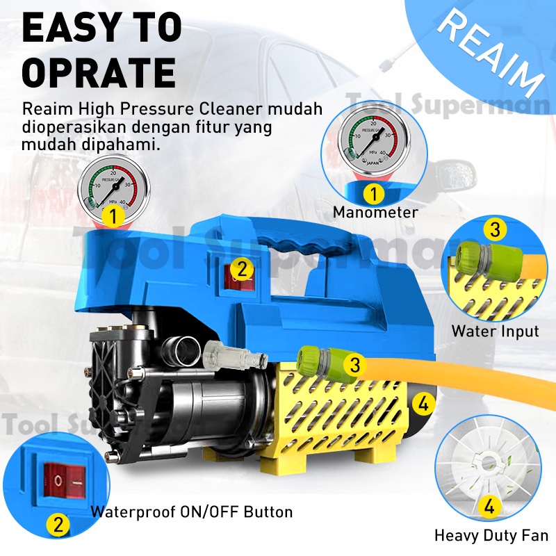 Alat steam cuci motor &amp; mobil Jet Cleaner Mesin Cuci Mobil Motor High Pressure Washer Alat Cuci Mobil cuci motor tekanan